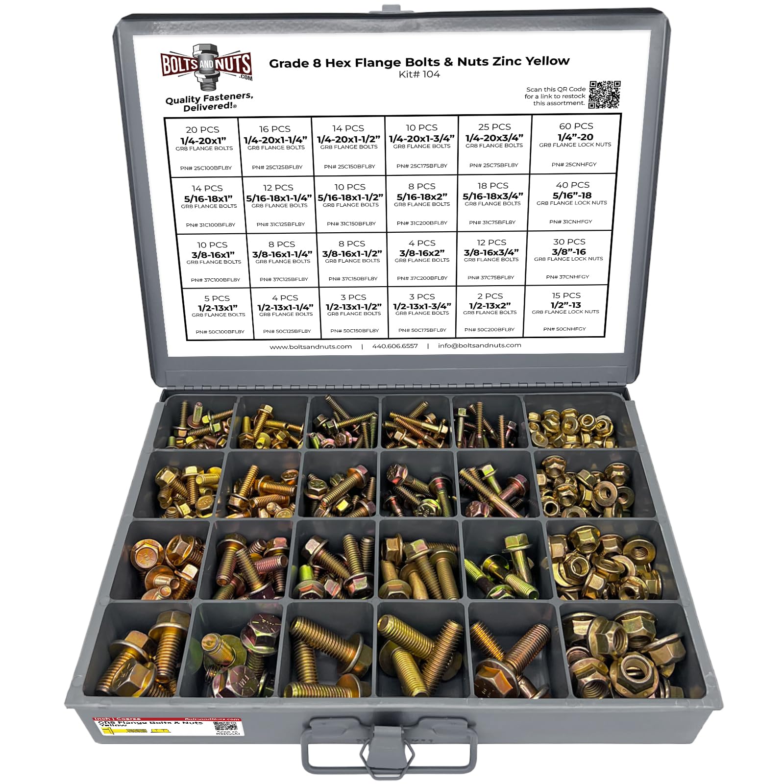 Grade 8 Hex Cap Flange Frame Bolt Yellow & Locking Flange Nuts